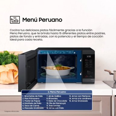 HORNO MICROONDAS CHEFF SAMSUNG 32L MS32DG4504AGPE - 6