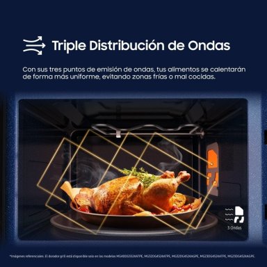 HORNO MICROONDAS CHEFF SAMSUNG 32L MS32DG4504AGPE - 9