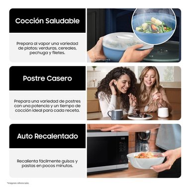 HORNO MICROONDAS CHEFF SAMSUNG 32L MG32DG4524ATPE CON DORADOR - 11
