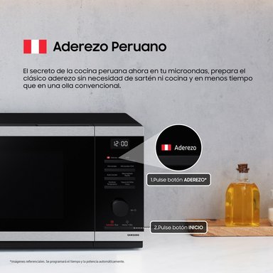 HORNO MICROONDAS CHEFF SAMSUNG 23L MG23DG4524ATPE CON DORADOR - 7