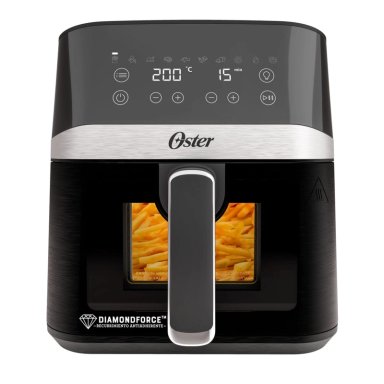 FREIDORA DE AIRE OSTER 4L DIGITAL CON RECUBRIMIENTO DIAMONDFORCE CON VENTANA Y LUZ INTERNA 10 PROGRAMAS CKSTAF40WDDF 