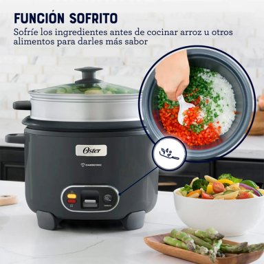 ARROCERA 3 EN 1 OSTER FUNCIÓN SOFRITO VAPORERA RECUBRIMIENTO ANTIADHERENTE 1.8L CKSTRC10DFSKE - 4