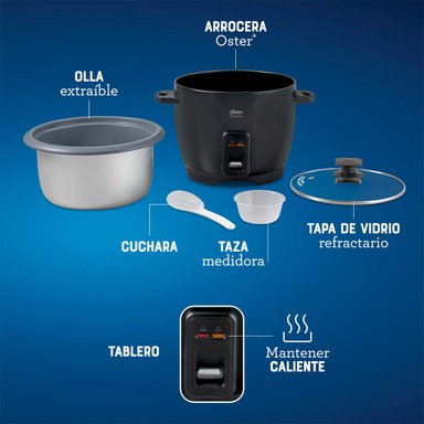 OLLA ARROCERA OSTER 1.8 LT CKSTRCB10DFBLK - 7