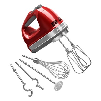 BATIDORA DE MANO KITCHENAID DE 9 VELOCIDADES ROJO