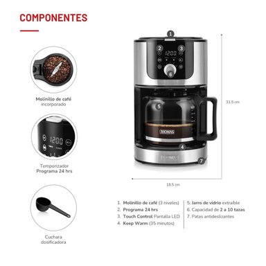 CAFETERA THOMAS GOTA A GOTA TH-145DMI - 5