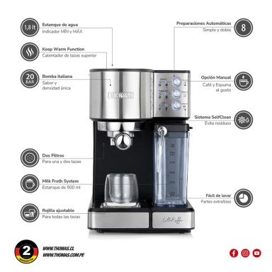 CAFETERA THOMAS EXPRESSO/CÁPSULA TH-160DELI - 6
