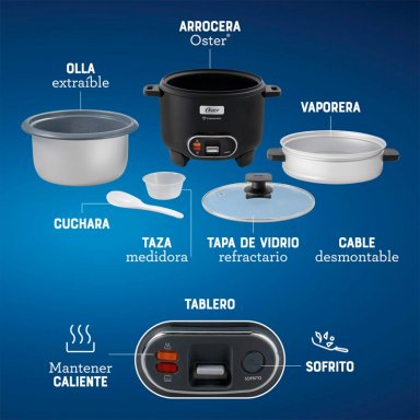 OLLA ARROCERA OSTER 3 EN 1 1.8 L CKSTRC10DFBLK - 9