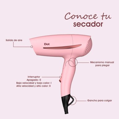 SECADORA DE CABELLO DOT DT-004 1200W - 6
