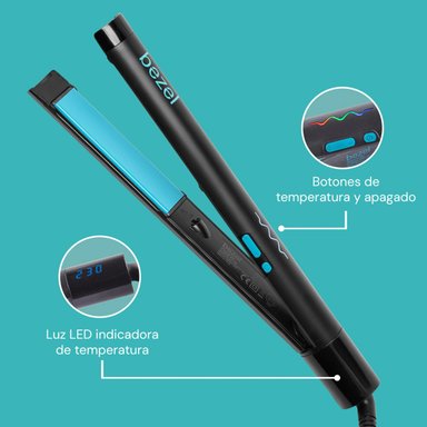 PLANCHA DE CABELLO BEZEL TURMALINA BHR-004 - 5