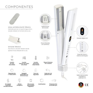 PLANCHA DE CABELLO SIEGEN AIR FLOW SG-B5000 - 6