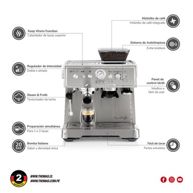 CAFETERA THOMAS ESPRESSO TH-170EMI - 6