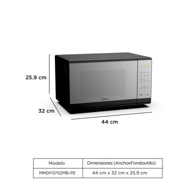 HORNO MICROONDAS MIDEA 20L MMDF07S2MB-PE - 2
