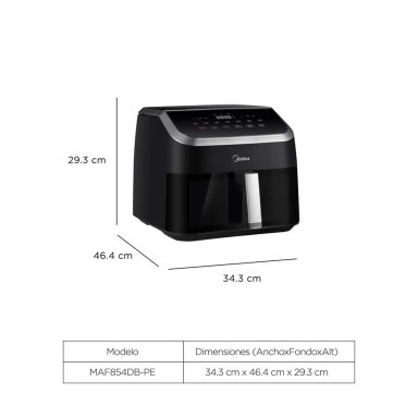 FREIDORA DE AIRE MIDEA 8.5L DIGITAL MAF854DB-PE - 2