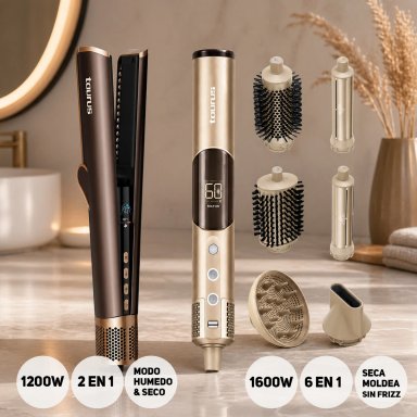 COMBO TAURUS MULTISTYLER AIR PRO FLEX 6 EN 1 + ALISADORA SECADORA PLASMA FUSIÓN - 2