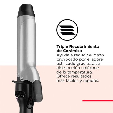 RIZADOR DE CABELLO REVLON 3X CERÁMICA 1 ½” - 2