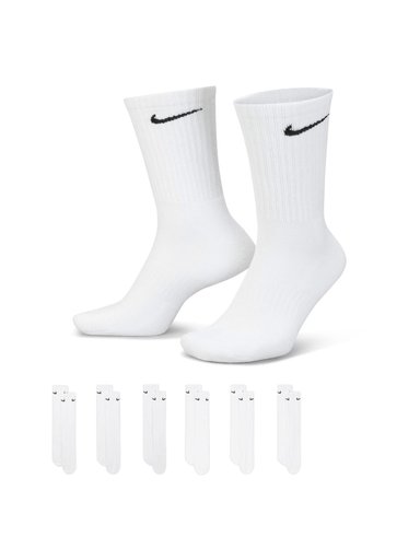 MEDIAS NIKE PACK 6 EVERYDAY CUSH CREW BLANCO - 1