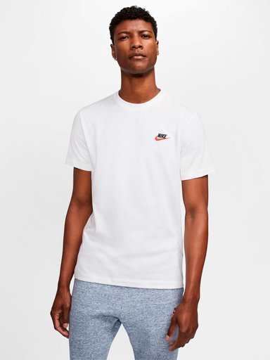 CAMISETA DEPORTIVA HOMBRE NIKE M NSW CLUB TEE ALGODÓN BLANCO