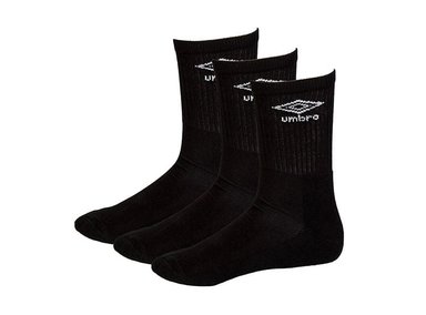 PACK 3 MEDIAS UMBRO CREW NEGRO