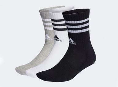 MEDIAS DEPORTIVAS UNISEX ADIDAS 3-STRIPES CUSHIONED- 3 PARES IC1323 - 3 PACK - 1