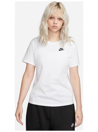 CAMISETA DEPORTIVA MUJER NIKE DX7902-100 W NSW TEE CLUB ALGODÓN BLANCO