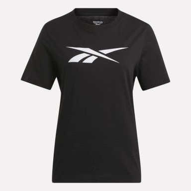 POLO DEPORTIVO MUJER REEBOK VECTOR GRAPHIC TEE 100073066 ALGODÓN NEGRO - 4