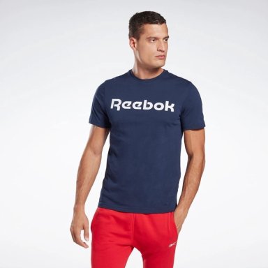 POLO DEPORTIVO HOMBRE REEBOK GS LINEAR READ 100042355 ALGODÓN AZUL