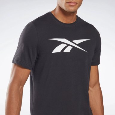 POLO DEPORTIVO HOMBRE REEBOK IDENTITY VECTOR T-SHIRT 100052762 ALGODÓN NEGRO