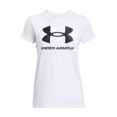 POLO DEPORTIVO MUJER UNDER ARMOUR 1356305-111 MANGA CORTA SPORTSTYL ALGODÓN BLANCO - 3