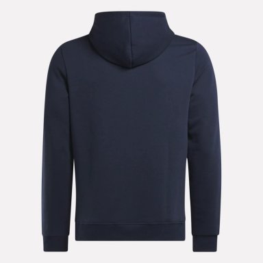 POLERA HOMBRE REEBOK 100050291 IDENTITY BIG LOGO FLEECE HOODIE ALGODÓN AZUL - 6
