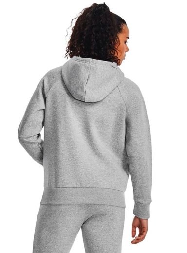 POLERA MUJER UNDER ARMOUR RIVAL FLEECE ALGODÓN GRIS - 2