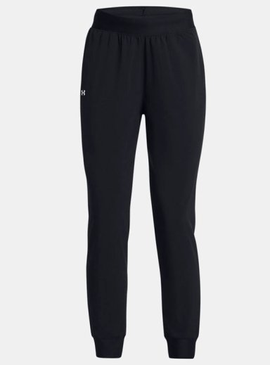 PANTALÓN DE BUZO MUJER UNDER ARMOUR HIGH RISE WOVEN NEGRO - 5