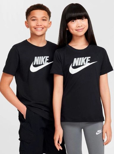 POLO NIÑO NIKE FZ5178-010 ALGODÓN NEGRO - 1