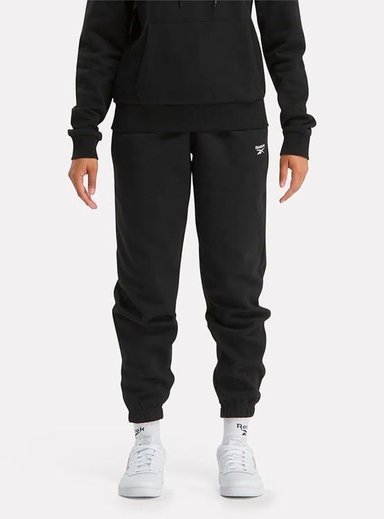 PANTALÓN DE BUZO MUJER REEBOK IDENTITY SMALL LOGO FLEECE JOGGER ALGODÓN NEGRO