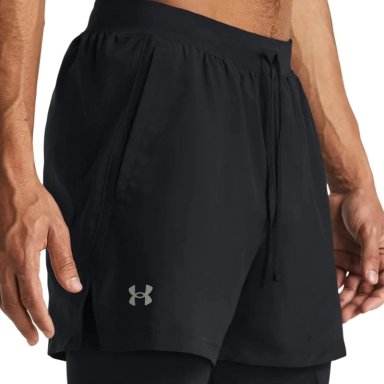 SHORT RUNNING HOMBRE UNDER ARMOUR LAUNCH 5 1382640-001 NEGRO - 3