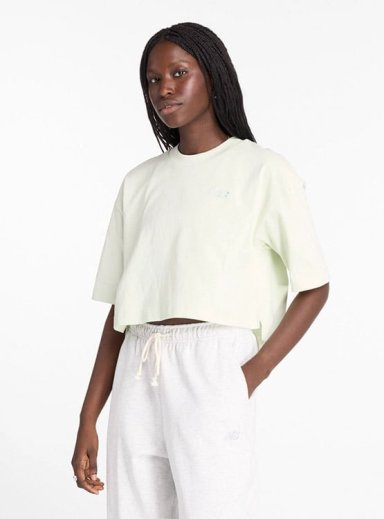 POLO MUJER NEW BALANCE WT43536NUM ALGODÓN BLANCO