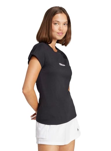 POLO DEPORTIVO MUJER ADIDAS ESSENTIALS ALGODÓN NEGRO - 3