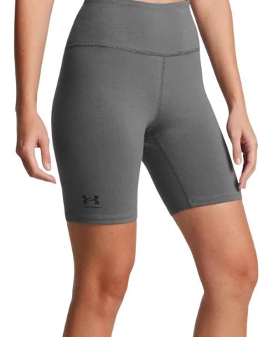 SHORT CROSSFIT MUJER UNDER ARMOUR 1386703-025 UA RIVAL 7IN ALGODÓN GRIS OSCURO