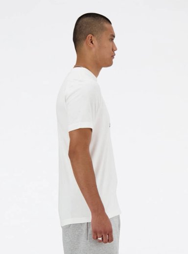 POLO HOMBRE NEW BALANCE SPORT ESSENTIALS LOGO MT41502WT ALGODÓN BLANCO - 2