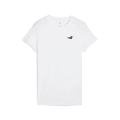 POLO DEPORTIVO MUJER PUMA MANGA CORTA ESSENTIALS SMALL N°1 LOGO TEE 682372 02 ALGODÓN BLANCO - 4