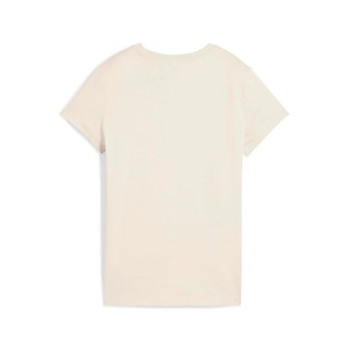 POLO DEPORTIVO MUJER PUMA MANGA CORTA ESSENTIALS SMALL LOGO TEE ALGODON CREMA - 1