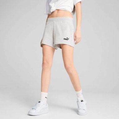 SHORT DEPORTIVO MUJER PUMA ESSENTIALS SMALL N°1 LOGO 4 S682438 ALGODÓN GRIS - 2