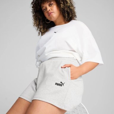 SHORT DEPORTIVO MUJER PUMA ESSENTIALS SMALL N°1 LOGO 4 S682438 ALGODÓN GRIS - 4