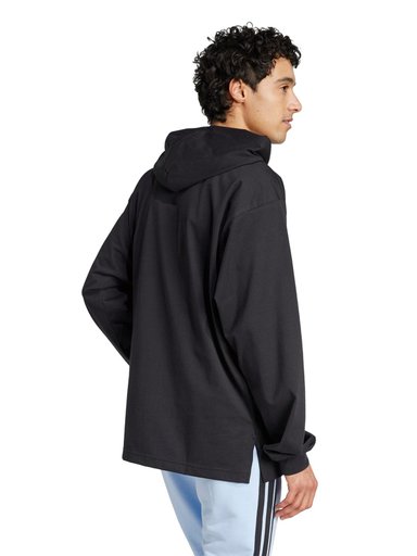 POLERA  HOMBRE ADIDAS TRAINING ESSENTIALS BIG LOGO SINGLE JERSEY HOODIE ALGODÓN NEGRO - 2