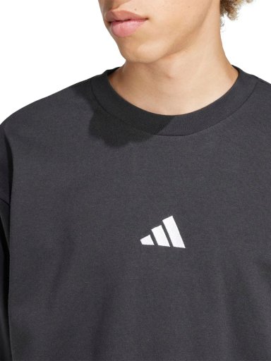 POLERA  HOMBRE ADIDAS TRAINING ESSENTIALS THREE STRIPES FRENCH TERRY SWEATSHIRT ALGODÓN NEGRO - 4