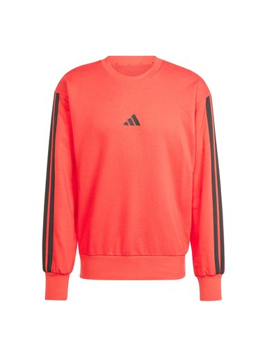 POLERA TRAINING HOMBRE ADIDAS ESSENTIALS THREE STRIPES FRENCH TERRY SWEATSHIRT ALGODÓN ROJO - 5