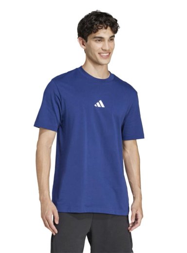 CAMISETA HOMBRE ADIDAS ESSENTIALS ALGODÓN AZUL