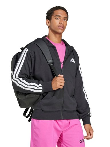 CASACA TRAINING HOMBRE ADIDAS ESSENTIALS 3-RAYAS FRENCH TERRY NEGRO