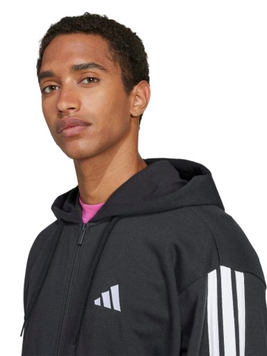 CASACA TRAINING HOMBRE ADIDAS ESSENTIALS 3-RAYAS FRENCH TERRY NEGRO - 3