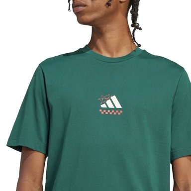 POLO HOMBRE ADIDAS CASUAL M L PIZZA TEE ALGODÓN VERDE - 3