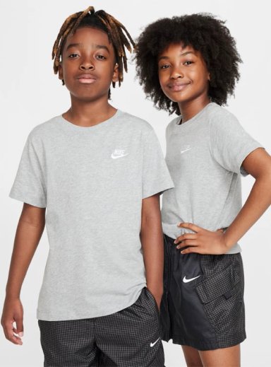 POLO DEPORTIVO NIÑO NIKE MANGA CORTA SPORTSWEAR FZ5177-063 ALGODÓN GRIS - 1